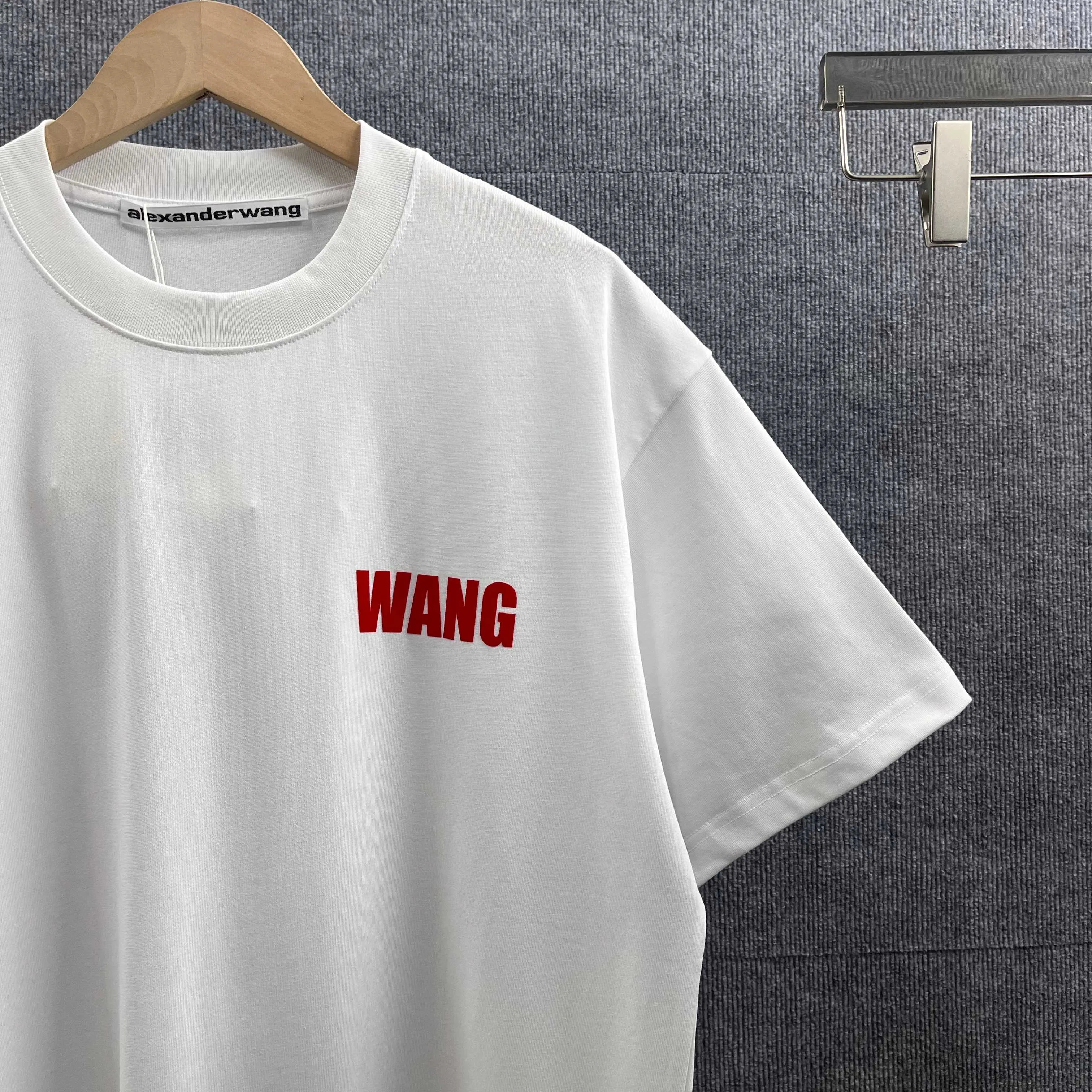* * *alexan 2026 New Arrival wang logo T Same Style ：Black White Size： S （90-130 ） M （120-150 ） L （140-165 ） XL （160-180 ） XXL （180 ）
